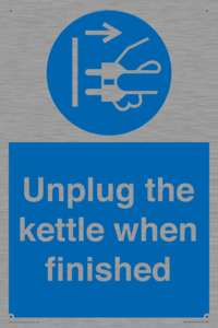 Unplug the kettle when finished